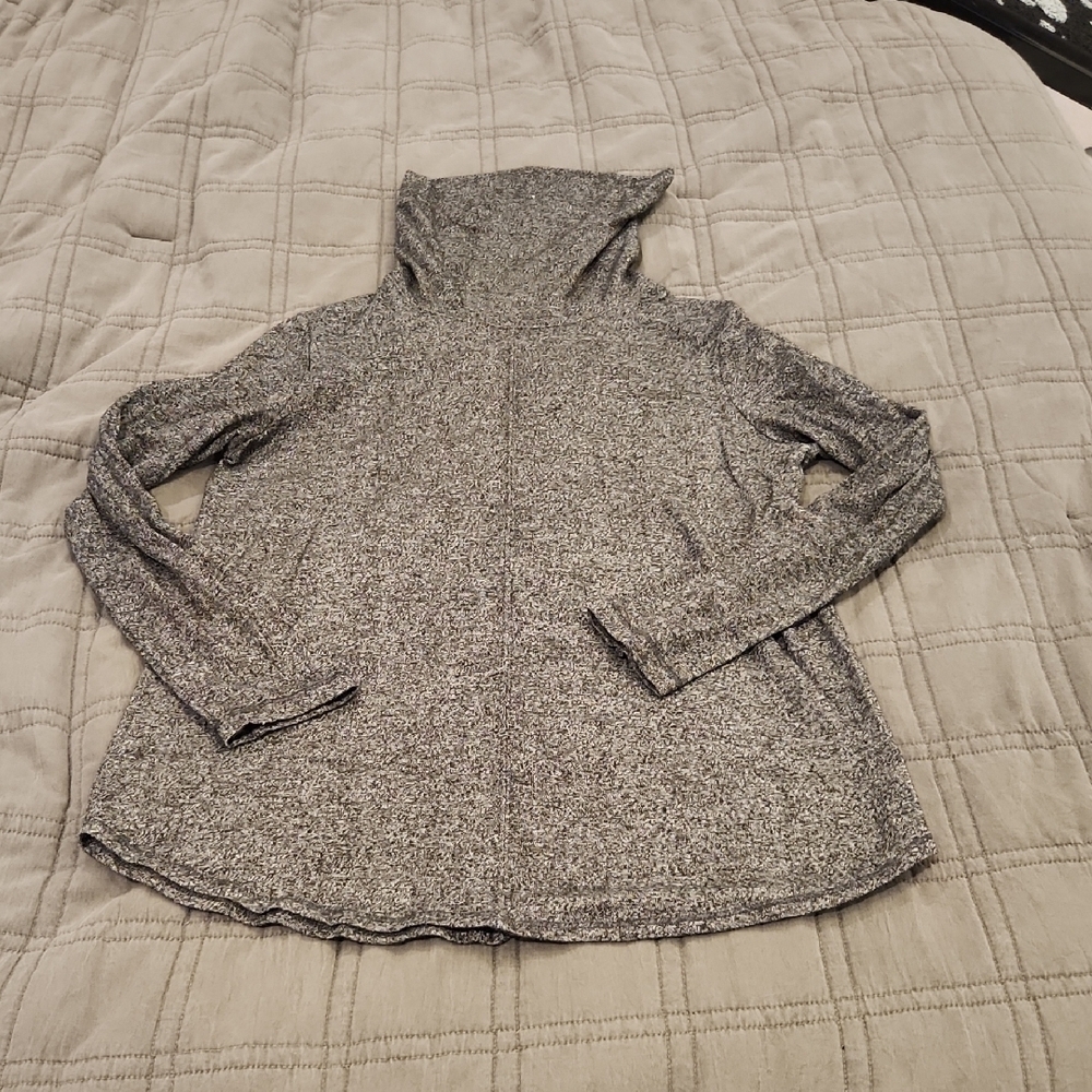 Max Studio Women's Marbled Gray And Black Turtleneck Sweater Size M!
